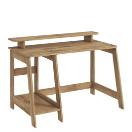 Hanah Home Mesa de Estudio Roble Tablero Partículas Melamina 120x73x60 cm con Estanterías